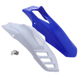 Maxbell 2 Pcs Motorcycle Front Fender Mudguard Wheel Splash Guard Blue + White - Aladdin Shoppers