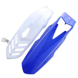 Maxbell 2 Pcs Motorcycle Front Fender Mudguard Wheel Splash Guard Blue + White - Aladdin Shoppers