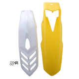 Maxbell 2 Pcs Motorcycle Front Fender Mudguard Wheel Splash Guard Yellow + White - Aladdin Shoppers