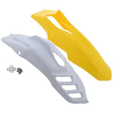 Maxbell 2 Pcs Motorcycle Front Fender Mudguard Wheel Splash Guard Yellow + White - Aladdin Shoppers