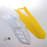 Maxbell 2 Pcs Motorcycle Front Fender Mudguard Wheel Splash Guard Yellow + White - Aladdin Shoppers