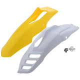 Maxbell 2 Pcs Motorcycle Front Fender Mudguard Wheel Splash Guard Yellow + White - Aladdin Shoppers