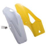 Maxbell 2 Pcs Motorcycle Front Fender Mudguard Wheel Splash Guard Yellow + White - Aladdin Shoppers