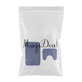 Maxbell 2 Pcs Xmas Bathmat Toilet Set Mat & Lid Cover Bathroom Set Dark Blue - Aladdin Shoppers