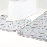 Maxbell 2 Pcs Xmas Bathmat Toilet Set Mat & Lid Cover Bathroom Set Gray - Aladdin Shoppers