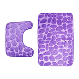 Maxbell 2 Pcs Xmas Bathmat Toilet Set Mat & Lid Cover Bathroom Set Purple - Aladdin Shoppers