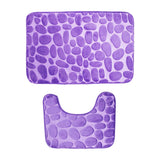 Maxbell 2 Pcs Xmas Bathmat Toilet Set Mat & Lid Cover Bathroom Set Purple - Aladdin Shoppers