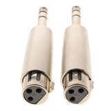 Maxbell 2 Pieces 6.35mm Mono Male Jack to 3 Pin XLR Female Audio Connector Adapter - Aladdin Shoppers