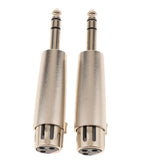 Maxbell 2 Pieces 6.35mm Mono Male Jack to 3 Pin XLR Female Audio Connector Adapter - Aladdin Shoppers
