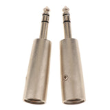 Maxbell 2 Pieces 6.35mm Mono Male Jack to 3 Pin XLR Male Audio Connector Adapter - Aladdin Shoppers