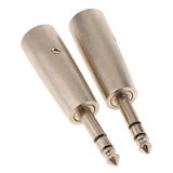 Maxbell 2 Pieces 6.35mm Mono Male Jack to 3 Pin XLR Male Audio Connector Adapter - Aladdin Shoppers
