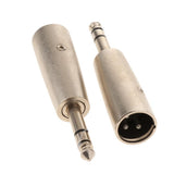 Maxbell 2 Pieces 6.35mm Mono Male Jack to 3 Pin XLR Male Audio Connector Adapter - Aladdin Shoppers