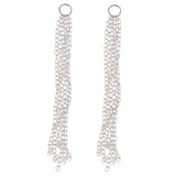 Maxbell 2 Pieces 925 Sterling Silver Earrings Drop Dangle Long Tassel Earrings Findings - Aladdin Shoppers