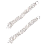 Maxbell 2 Pieces 925 Sterling Silver Earrings Drop Dangle Long Tassel Earrings Findings - Aladdin Shoppers