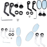 Maxbell 2 Pieces Aluminum Alloy Motorcycle Side Mirrors and Rearview Black - Aladdin Shoppers
