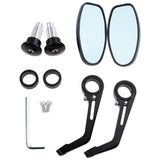 Maxbell 2 Pieces Aluminum Alloy Motorcycle Side Mirrors and Rearview Black - Aladdin Shoppers