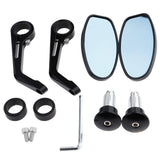 Maxbell 2 Pieces Aluminum Alloy Motorcycle Side Mirrors and Rearview Black - Aladdin Shoppers