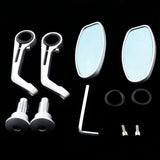 Maxbell 2 Pieces Aluminum Alloy Motorcycle Side Mirrors and Rearview Silver - Aladdin Shoppers