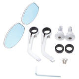 Maxbell 2 Pieces Aluminum Alloy Motorcycle Side Mirrors and Rearview Silver - Aladdin Shoppers