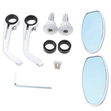 Maxbell 2 Pieces Aluminum Alloy Motorcycle Side Mirrors and Rearview Silver - Aladdin Shoppers