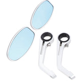 Maxbell 2 Pieces Aluminum Alloy Motorcycle Side Mirrors and Rearview Silver - Aladdin Shoppers