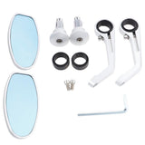 Maxbell 2 Pieces Aluminum Alloy Motorcycle Side Mirrors and Rearview Silver - Aladdin Shoppers