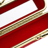 Maxbell 2 Pieces Embroidered Brocade Lipstick Case Holder With Mirror,Chinese Traditional Flower Design Makeup Jewelry Holder Box Lip Balm Carry Case Travel Random Color - Aladdin Shoppers