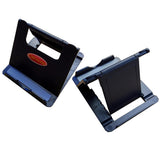 Maxbell 2 Pieces Foldable Adjustable L Two Mobile Phone Holder Stand Black - Aladdin Shoppers