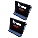 Maxbell 2 Pieces Foldable Adjustable L Two Mobile Phone Holder Stand Black - Aladdin Shoppers