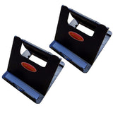 Maxbell 2 Pieces Foldable Adjustable L Two Mobile Phone Holder Stand Black - Aladdin Shoppers