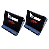 Maxbell 2 Pieces Foldable Adjustable L Two Mobile Phone Holder Stand Black - Aladdin Shoppers