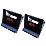 Maxbell 2 Pieces Foldable Adjustable L Two Mobile Phone Holder Stand Black - Aladdin Shoppers
