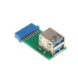 Maxbell 2-Port USB 3.0 SuperSpeed Female A To 20 PIN Female Adapter Board Connector - Aladdin Shoppers