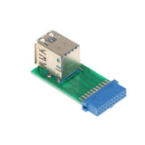 Maxbell 2-Port USB 3.0 SuperSpeed Female A To 20 PIN Female Adapter Board Connector - Aladdin Shoppers