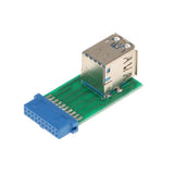 Maxbell 2-Port USB 3.0 SuperSpeed Female A To 20 PIN Female Adapter Board Connector - Aladdin Shoppers