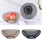 Maxbell 2 Tier Iron Fruit Basket Fruit Plate Dried Fruit Candy Storage Basket Black - Aladdin Shoppers