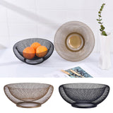Maxbell 2 Tier Iron Fruit Basket Fruit Plate Dried Fruit Candy Storage Basket Black - Aladdin Shoppers