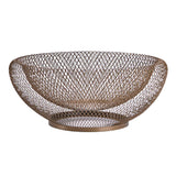 Maxbell 2 Tier Iron Fruit Basket Fruit Plate Dried Fruit Candy Storage Basket Golden - Aladdin Shoppers
