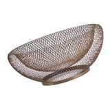 Maxbell 2 Tier Iron Fruit Basket Fruit Plate Dried Fruit Candy Storage Basket Golden - Aladdin Shoppers