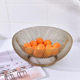 Maxbell 2 Tier Iron Fruit Basket Fruit Plate Dried Fruit Candy Storage Basket Golden - Aladdin Shoppers