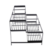 Maxbell 2 Tier Stainless Steel Storage Rack Shelf Glass Dispenser Metal Stand Base 6 Units - Aladdin Shoppers