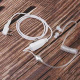 Maxbell 2 Way Radio Earbud Covert Air Acoustic Tube Earpiece Headphone white - Aladdin Shoppers