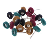 Maxbell 20 Pieces Mini Brush Scouring Pad Abrasive Wheel Nylon Fiber Grinding Sanding Head Buffing Polishing Wheel 1" 25mm Set For Rotary Tools - Aladdin Shoppers