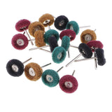 Maxbell 20 Pieces Mini Brush Scouring Pad Abrasive Wheel Nylon Fiber Grinding Sanding Head Buffing Polishing Wheel 1" 25mm Set For Rotary Tools - Aladdin Shoppers