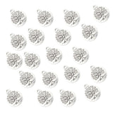 Maxbell 20 Pieces Zinc Alloy Antique Silver Tree Of Life Pattern Round 1.5cm Charms Pendant Jewelry Findings - Aladdin Shoppers