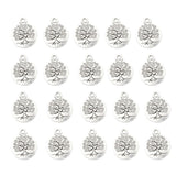 Maxbell 20 Pieces Zinc Alloy Antique Silver Tree Of Life Pattern Round 1.5cm Charms Pendant Jewelry Findings - Aladdin Shoppers