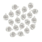 Maxbell 20 Pieces Zinc Alloy Antique Silver Tree Of Life Pattern Round 1.5cm Charms Pendant Jewelry Findings - Aladdin Shoppers