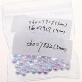 Maxbell 200Pcs 3mm Multi-color No Hole Imitation Pearl Beads Loose Beads for DIY Jewelry Making Nail Art