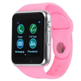 Maxbell 2019 A1 Bluetooth Smart Watch Smart Tracker Waterproof Phone Watch Pink - Aladdin Shoppers