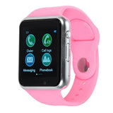 Maxbell 2019 A1 Bluetooth Smart Watch Smart Tracker Waterproof Phone Watch Pink - Aladdin Shoppers
